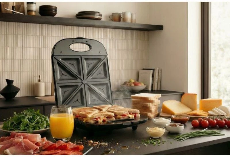 Sumuštinių keptuvas Promis STP 25 XXL sandwich maker, 4 toasts, 1400 W, juodas