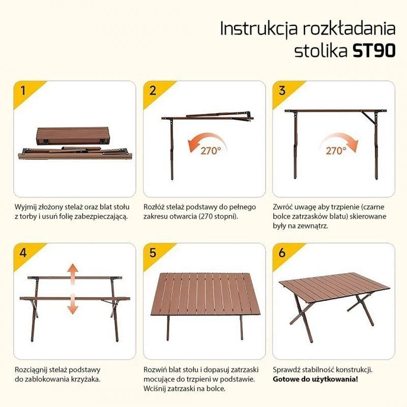 Sulankstomas Turistinis Stalas - Promis ST90
