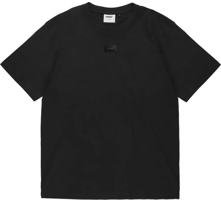 Prosto Jacquard Label marškinėliai KL261MTEE1042 juodi L