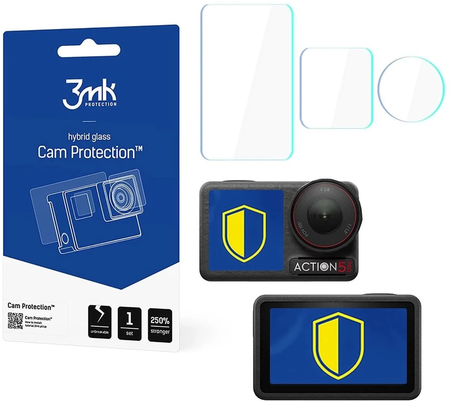 3Mk Protection 3mk kameros apsauginis stiklas, skirtas DJI Osmo Action 5 Pro