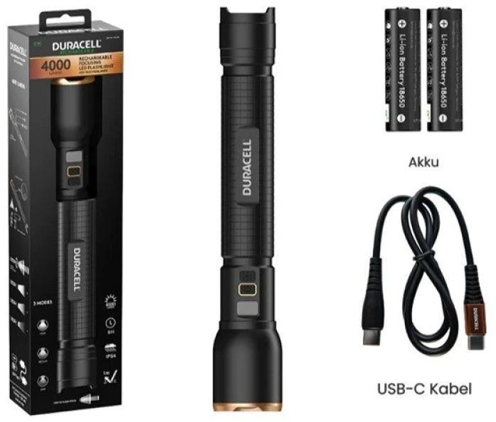 Duracell DF4000R Flashlight juodas