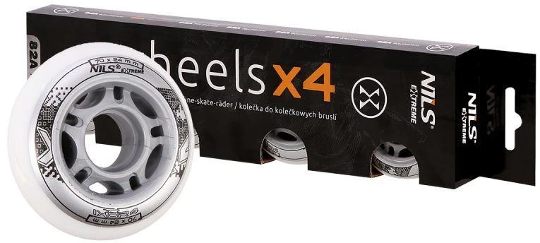 PU 70x24 82A balti ratukai (4 vnt.) NILS EXTREME