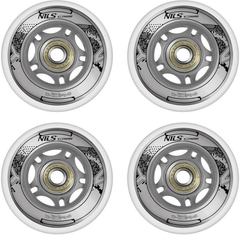 PU 70x24 82A SKAIDRUS (4 vnt.) + ABEC-7 (8 vnt.) RINKINYS NILS EXTREME