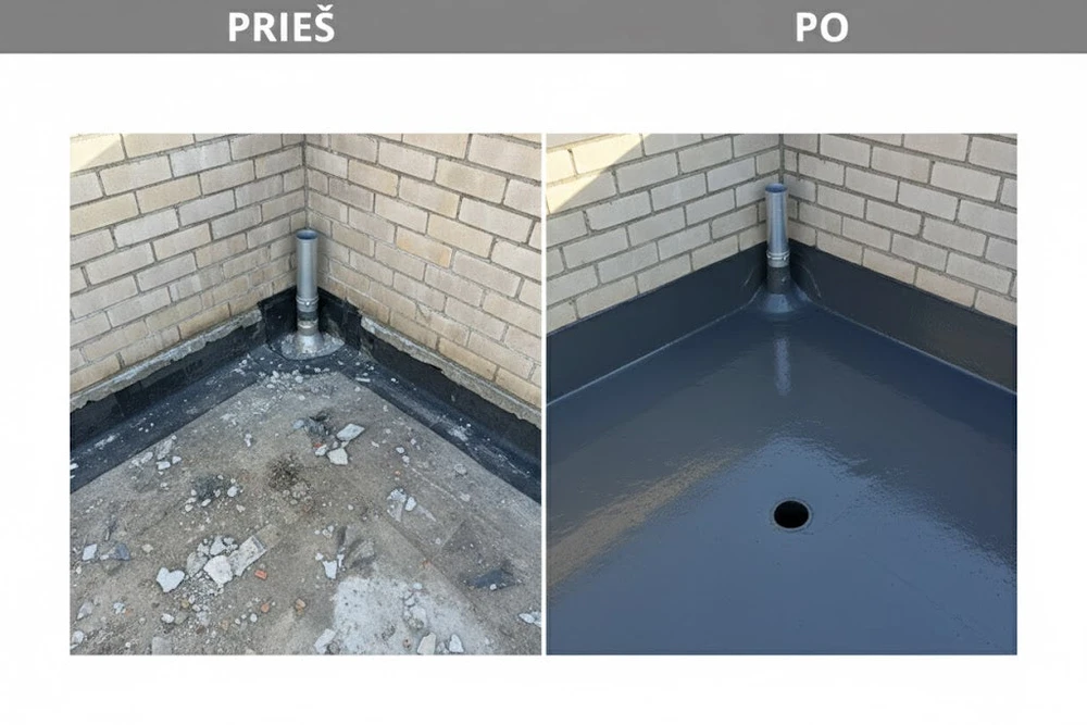 PU-COAT poliuretaninė hidroizoliacija