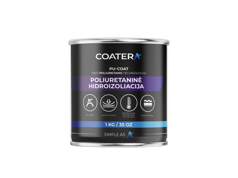 PU-COAT poliuretaninė hidroizoliacija