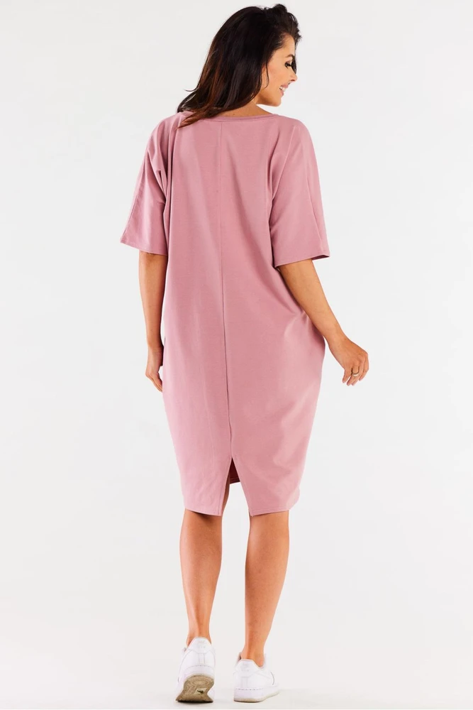 Pudros rožinė oversize suknelė Infinite You