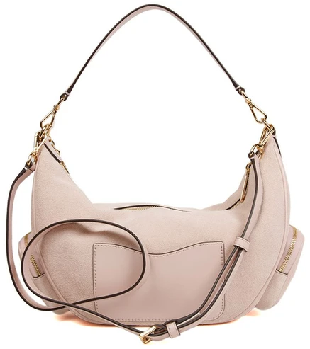 Pudroworóżowa skórzana torebka na ramię Michael Kors 35S6G0WS8S