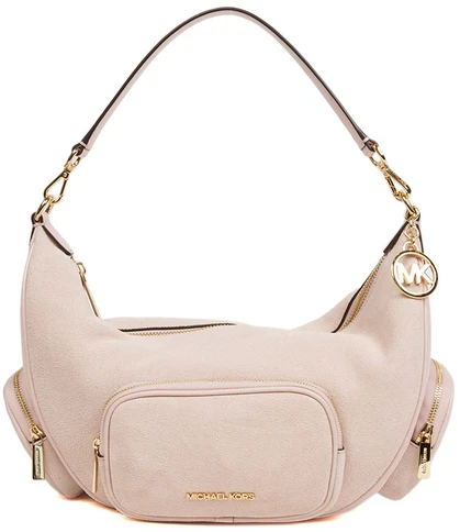 Pudroworóżowa skórzana torebka na ramię Michael Kors 35S6G0WS8S