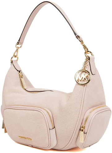 Pudroworóżowa skórzana torebka na ramię Michael Kors 35S6G0WS8S