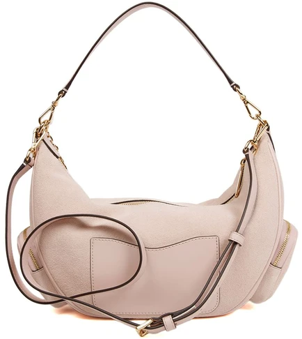 Pudroworóżowa skórzana torebka na ramię Michael Kors 35S6G0WS8S