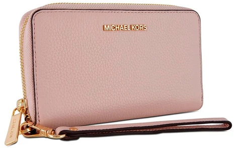 Pudroworóżowy skórzany portfel damski Michael Kors 35S9GTVE7L