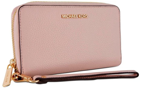 Pudroworóżowy skórzany portfel damski Michael Kors 35S9GTVE7L