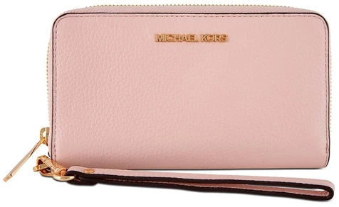 Pudroworóżowy skórzany portfel damski Michael Kors 35S9GTVE7L