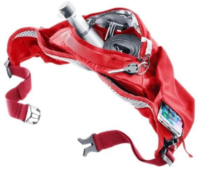 Deuter Pulse 3 l inkstų krepšys ant klubų Raudona