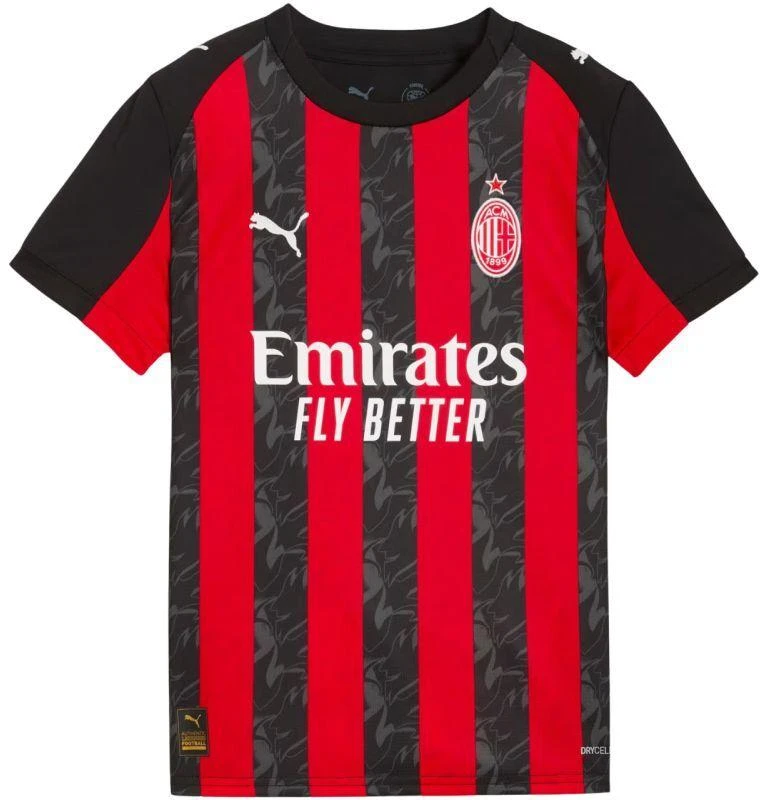 Puma AC Milan Namų marškinėlių replika vaikiški marškinėliai Juoda ir Raudona 779965 01