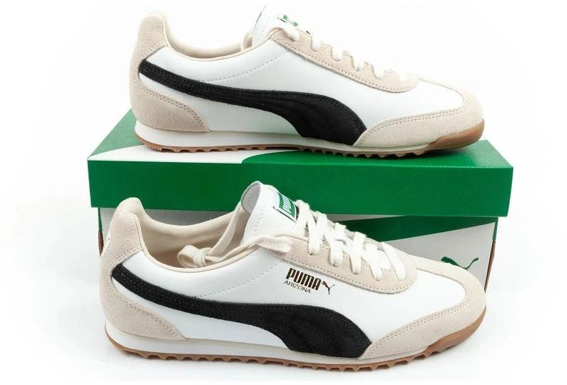 Puma Arizona Retro smėlio spalvos odiniai unisex sportiniai bateliai