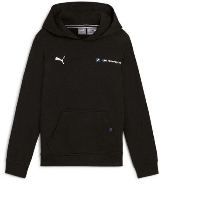 Puma BMW MMS vaikiškas džemperis su gobtuvu, juodas