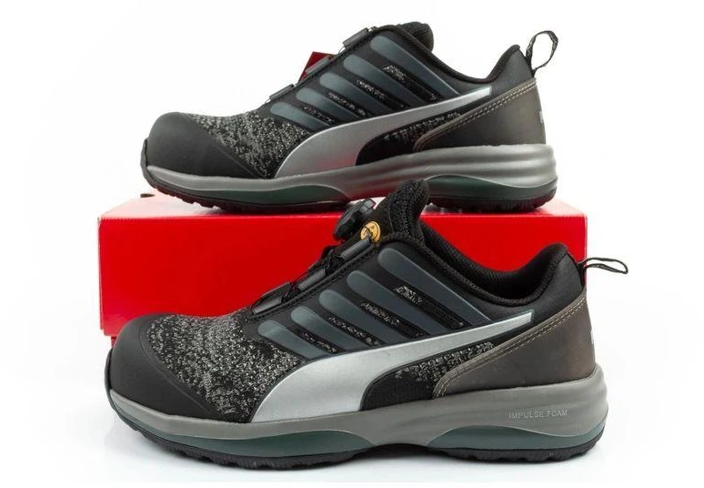 Puma Charge Juodi žemi su Disku S1P ESD HRO SRC darbo batai Juodi BOA