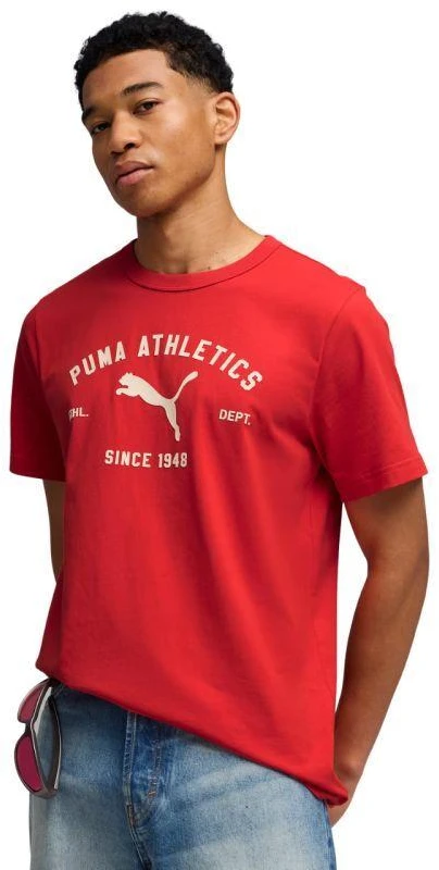 Puma Class Graphic Tee vyriški marškinėliai raudoni 692226 11