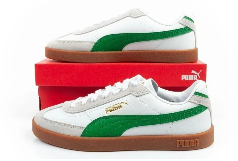 Puma Club II Era vyriški odiniai sportiniai batai kedai balti pilki žali