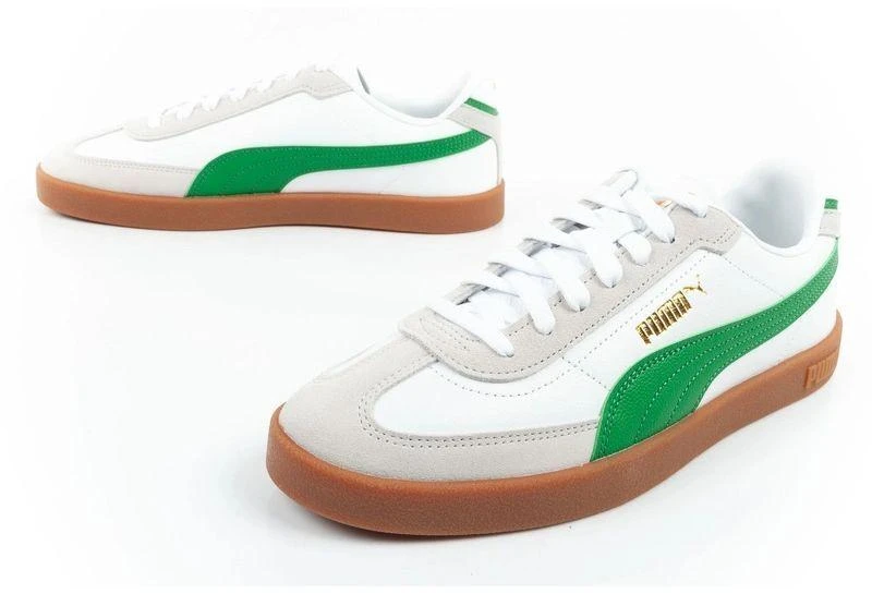 Puma Club II Era vyriški odiniai sportiniai batai kedai balti pilki žali