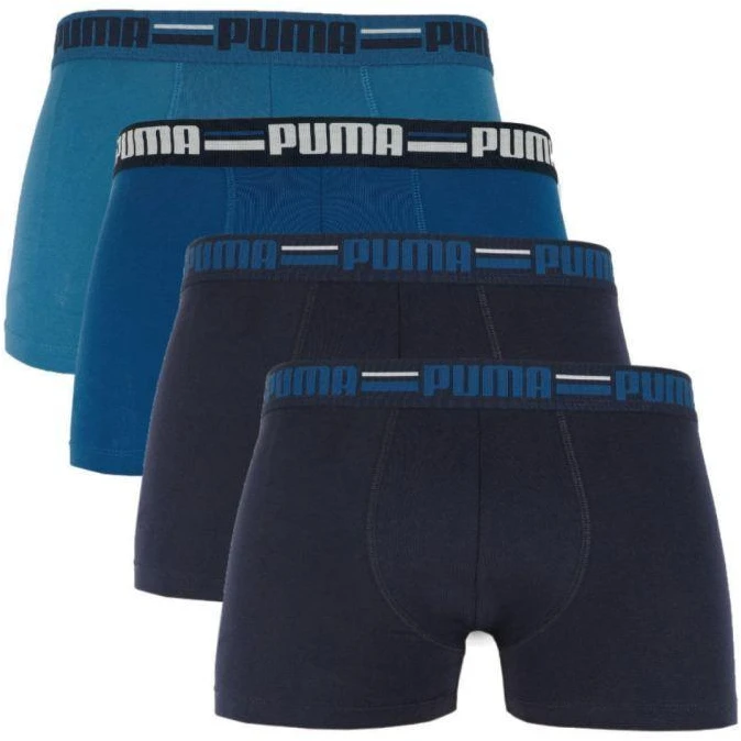 Puma Elastingi vyriški bokseriai, 4 vnt. pakuotė, tamsiai mėlyni/mėlyni 938197 02
