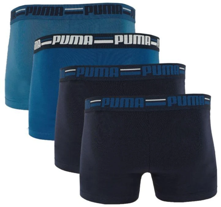 Puma Elastingi vyriški bokseriai, 4 vnt. pakuotė, tamsiai mėlyni/mėlyni 938197 02