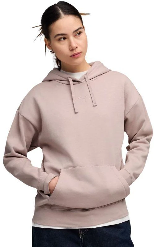 Puma ESS Centruotas katės logotipas Laisvas džemperis su gobtuvu Rožinis 692917 89