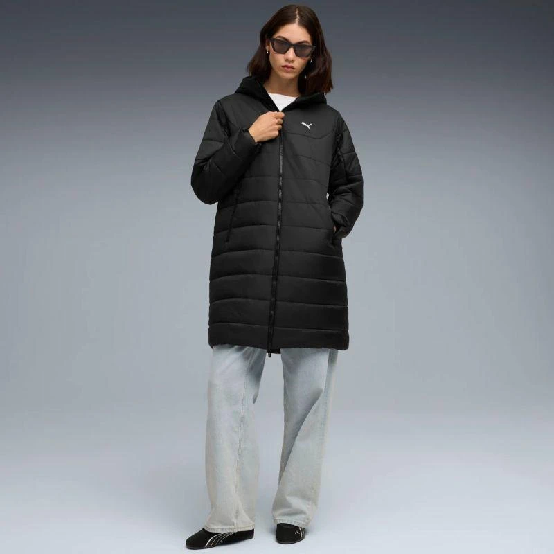 Puma ESS moteriška kimšta parka su gobtuvu, juoda 685232 01