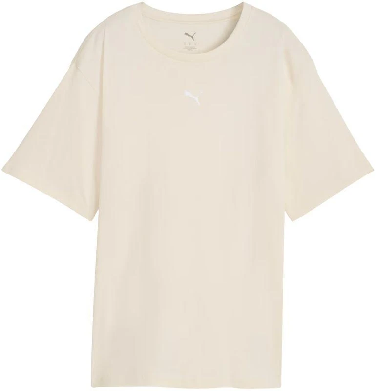 Puma ESS Relaxed Tee smėlio spalvos moteriški marškinėliai 684971 87