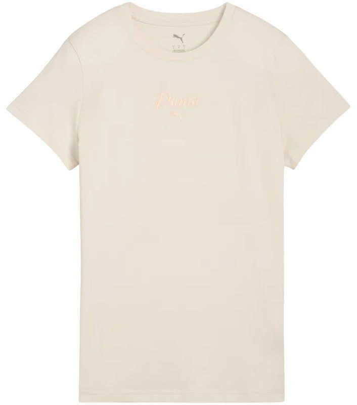 Puma ESS Script Tee moteriški marškinėliai smėlio 691760 87