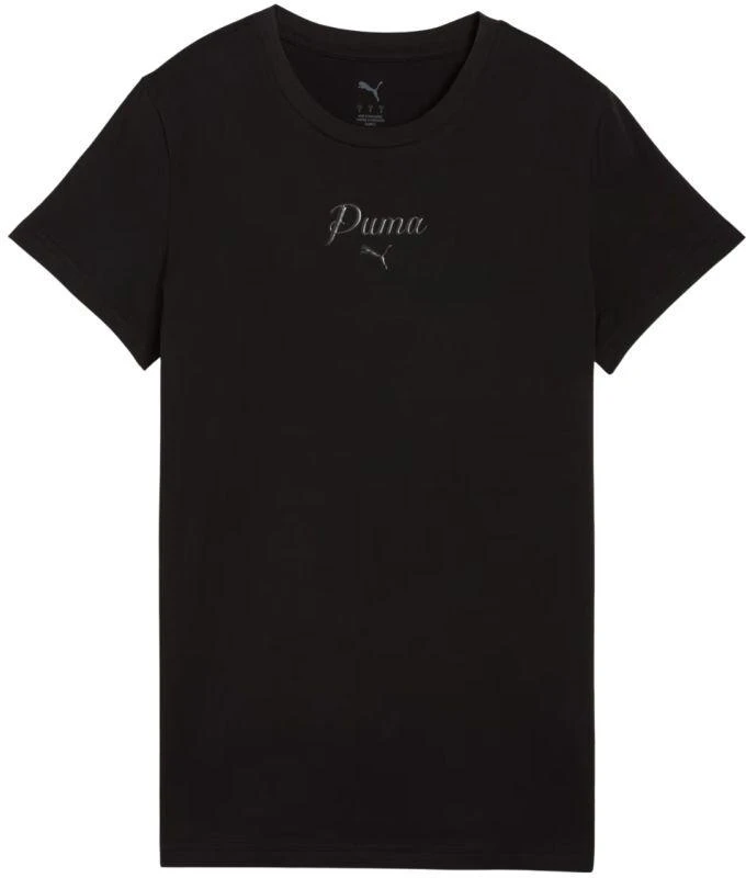 Puma ESS Script Tee moteriški marškinėliai juodi 691760 01