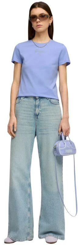 Puma ESS Script Tee moteriški marškinėliai violetiniai 691760 60