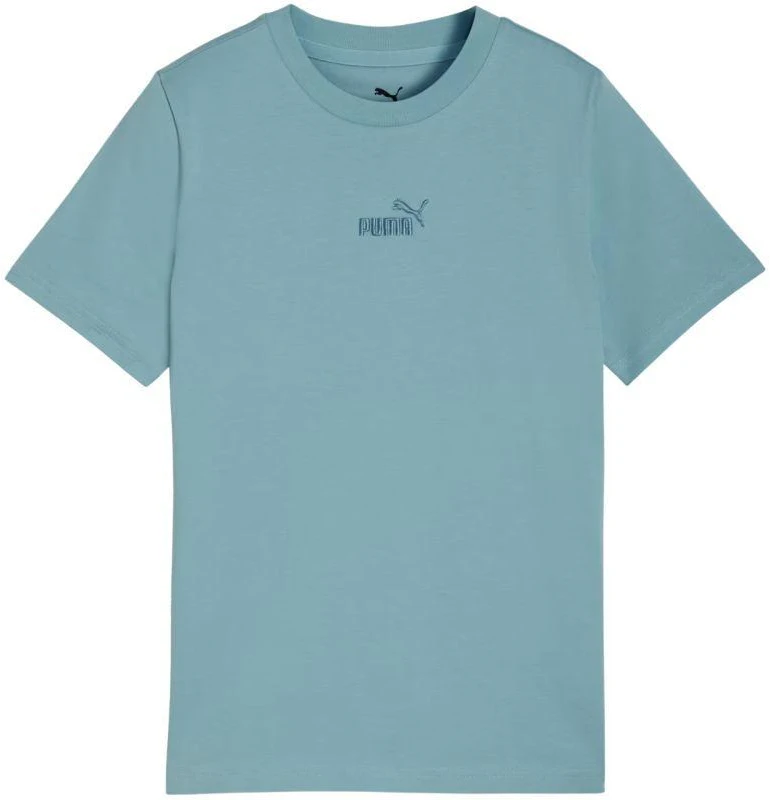 Puma ESS Vaikams mėlyni marškinėliai su centriniu mažo Nr. 1 logotipo 692975 47