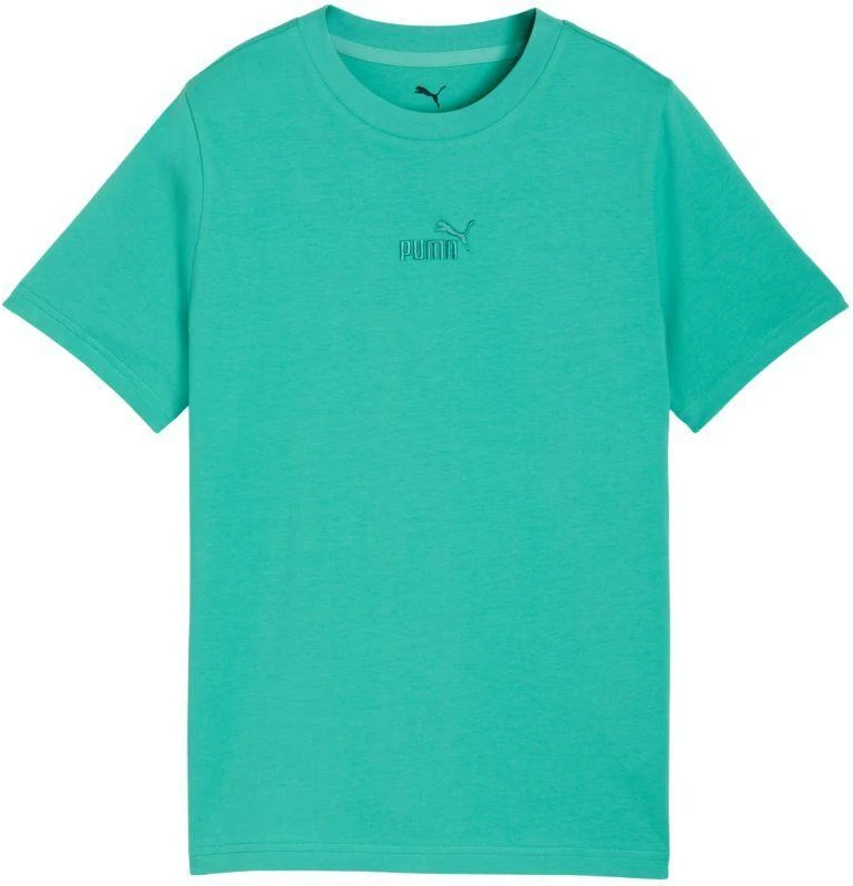 Puma ESS vaikiški marškinėliai su centruotu 1 numerio logotipu, žali 692975 40