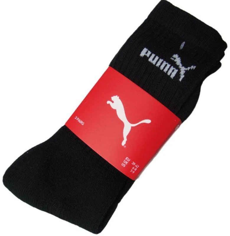 PUMA ilgos kojinės juodos /3 poros/ 7308 200