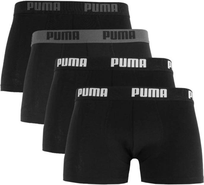 Puma Klasikiniai Vyriški Bokseriai 4 vnt. pakuotė Juodi 938198 01