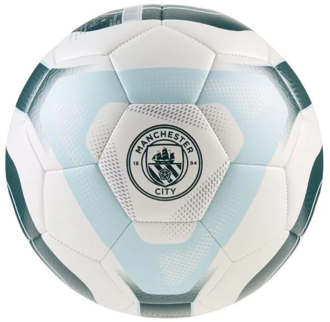 Puma MCFC King futbolo kamuolys baltas-žalias-mėlynas 85013 01