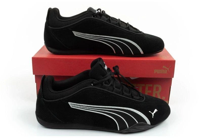 Puma moteriški sportiniai bateliai Catch Soleil SD, juodi, iš natūralios odos, stilingi