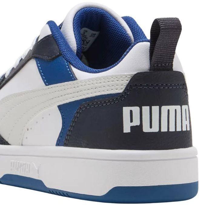 Puma Rebound V6 Lo Mid vaikiški batai balti ir mėlyni 393833 28