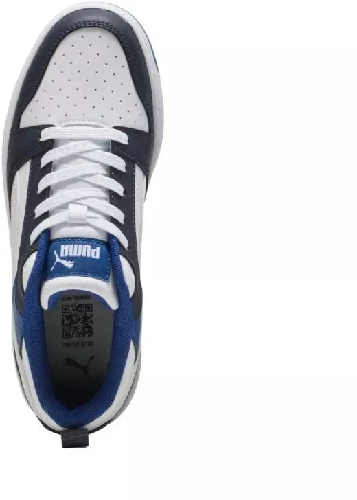 Puma Rebound V6 Lo Mid vaikiški batai balti ir mėlyni 393833 28