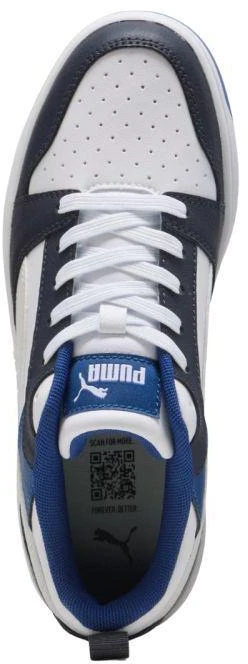 Puma Rebound V6 Lo Mid vaikiški batai balti ir mėlyni 393833 28