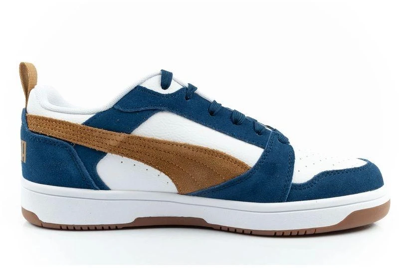 Puma Rebound v6 vyriški sportiniai kedai – madingi, patogūs, balti, tamsiai mėlyni, rudi