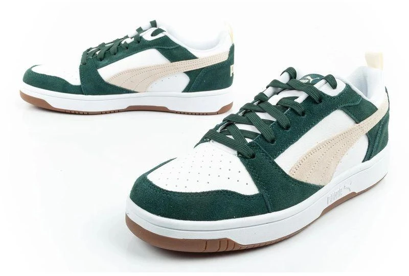 Puma Rebound v6 vyriški sportiniai kedai madingi patogūs balti žali