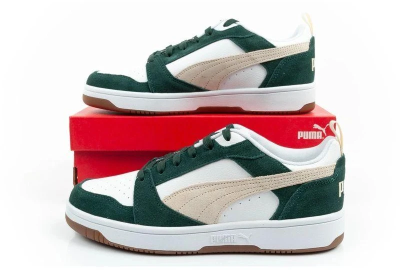 Puma Rebound v6 vyriški sportiniai kedai madingi patogūs balti žali