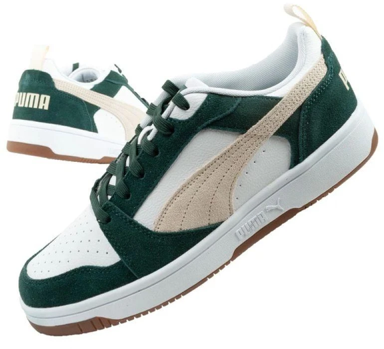 Puma Rebound v6 vyriški sportiniai kedai madingi patogūs balti žali
