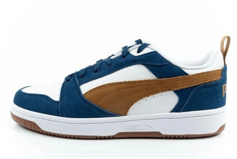 Puma Rebound v6 vyriški sportiniai kedai – madingi, patogūs, balti, tamsiai mėlyni, rudi