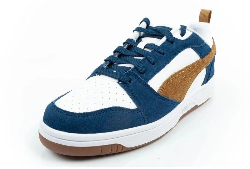 Puma Rebound v6 vyriški sportiniai kedai – madingi, patogūs, balti, tamsiai mėlyni, rudi