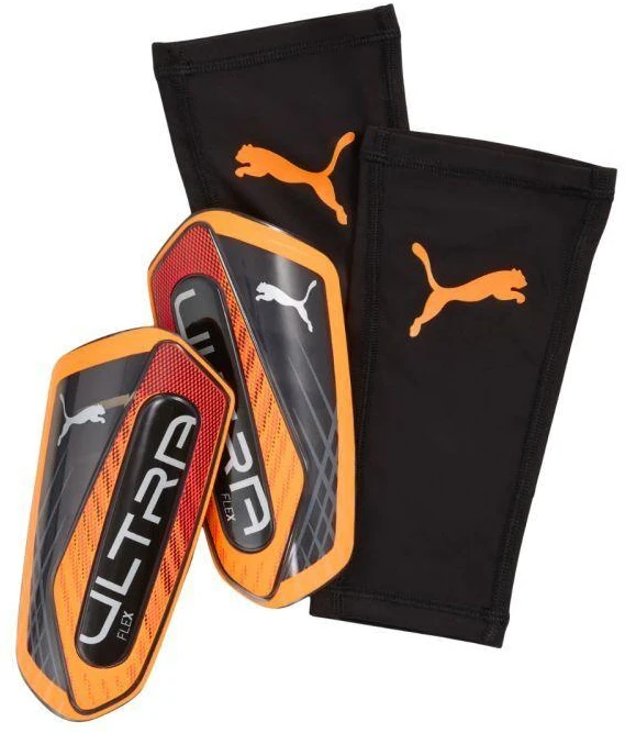 Puma Ultra Flex Sleeve Heat Fire futbolo blauzdų apsaugos, oranžinės-juodos spalvos, 30987 05