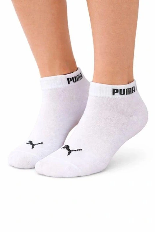 Puma unisex 3 porų medvilninių trumpų kojinių rinkinys, baltos spalvos, patogios
